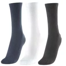 Bullpadel 3 pack Zwart / Wit / Marineblauw socks