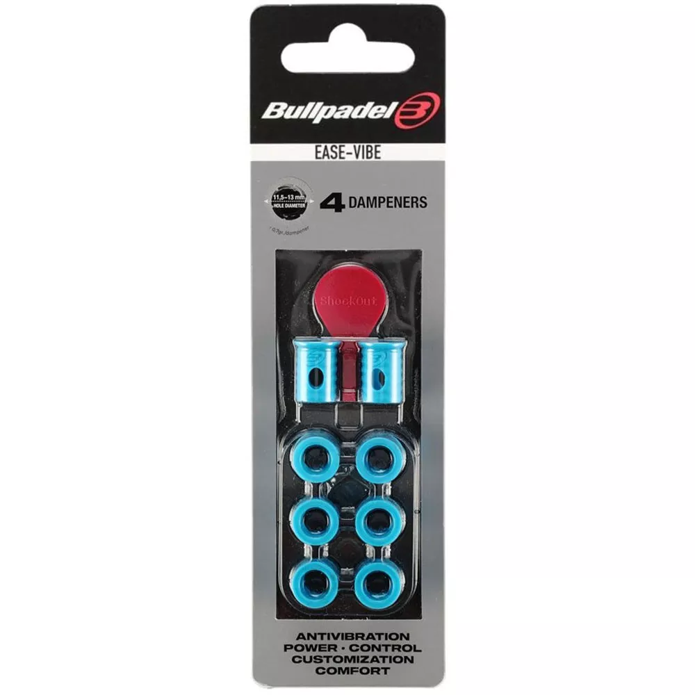 Bullpadel Ease Vibe Dempers x4 Zwart