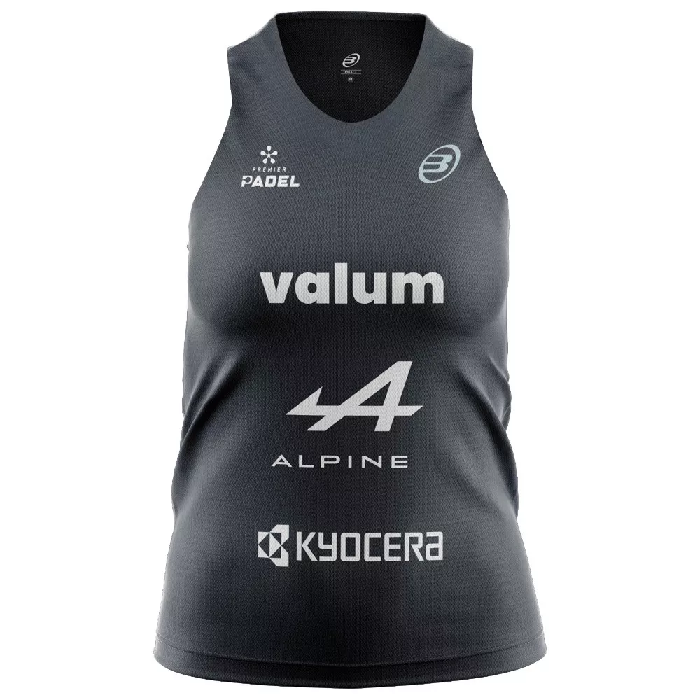 Bullpadel Lleva Claudia Fern&aacute;ndez Zwart tank top