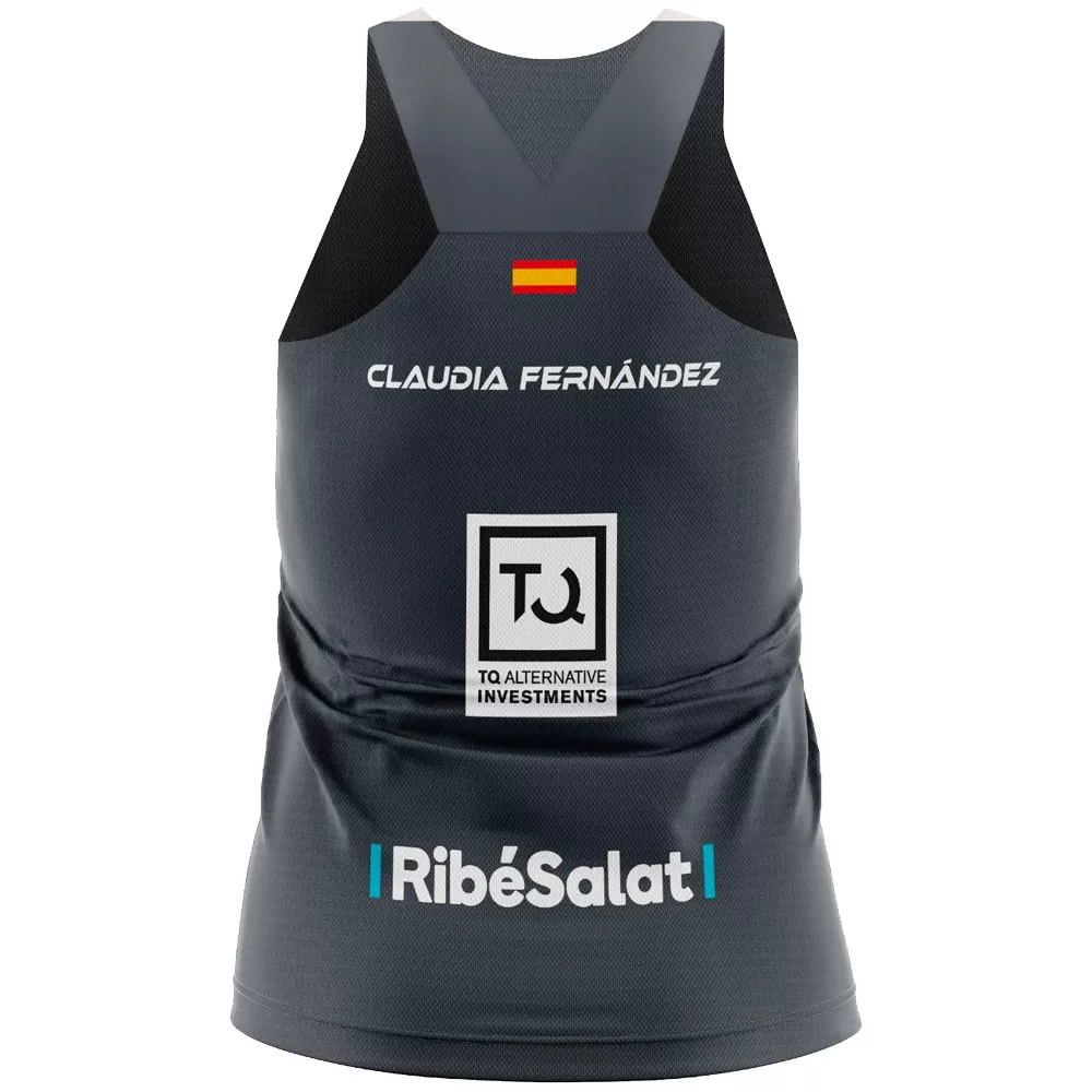 Bullpadel Lleva Claudia Fern&aacute;ndez Zwart tank top