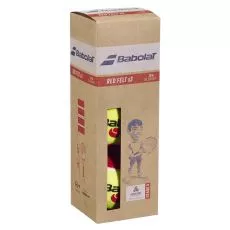 Zak met 3 Babolat Red Felt ballen