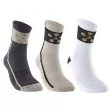 Bullpadel 3 pack Zwart / Wit / Marineblauw socks