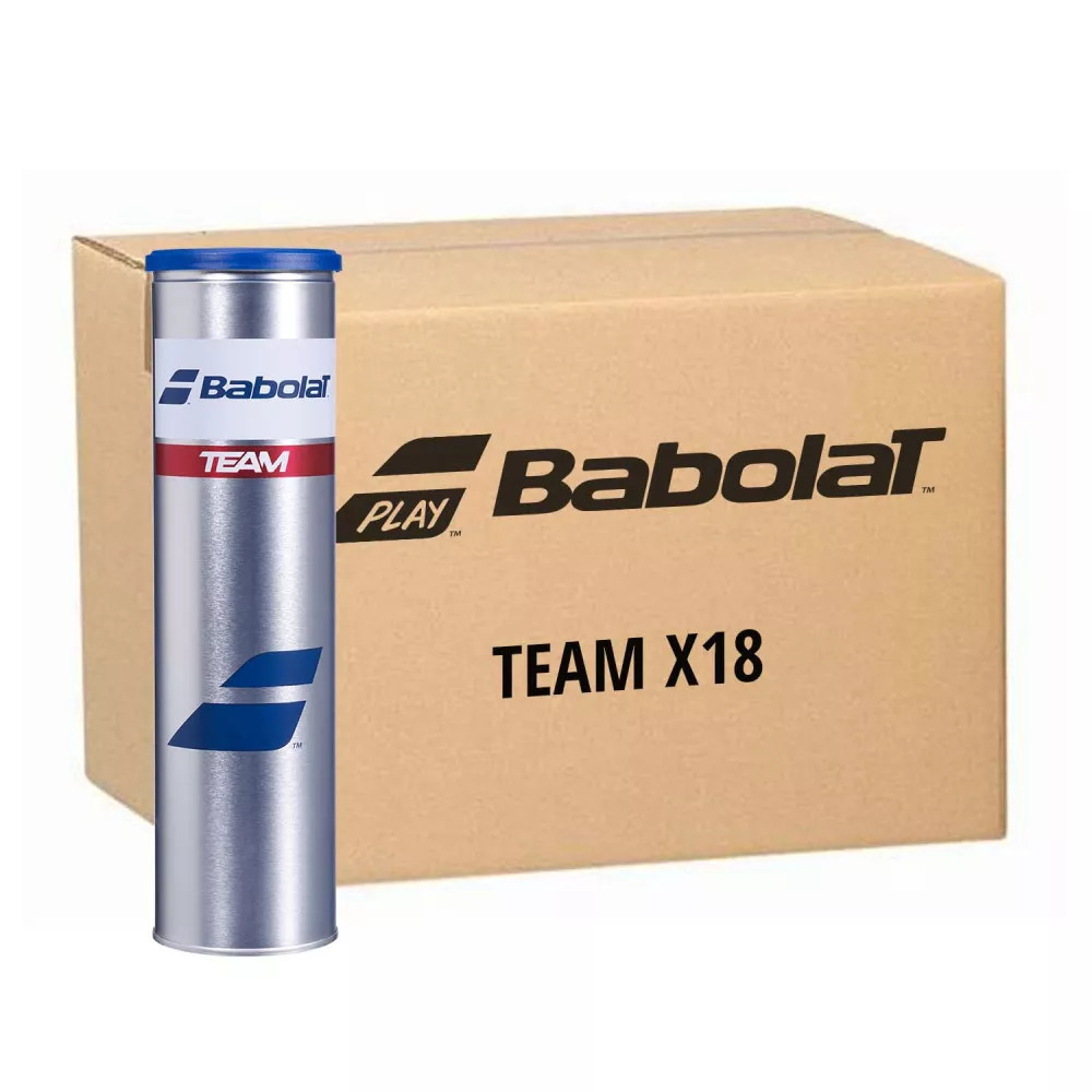 Doos 18 tubes van 4 Babolat Team ballen