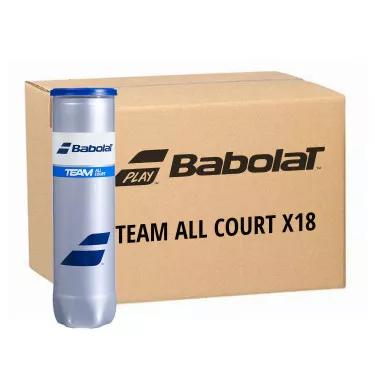 Doos 18 tubes van 4 Babolat Team All Court ballen