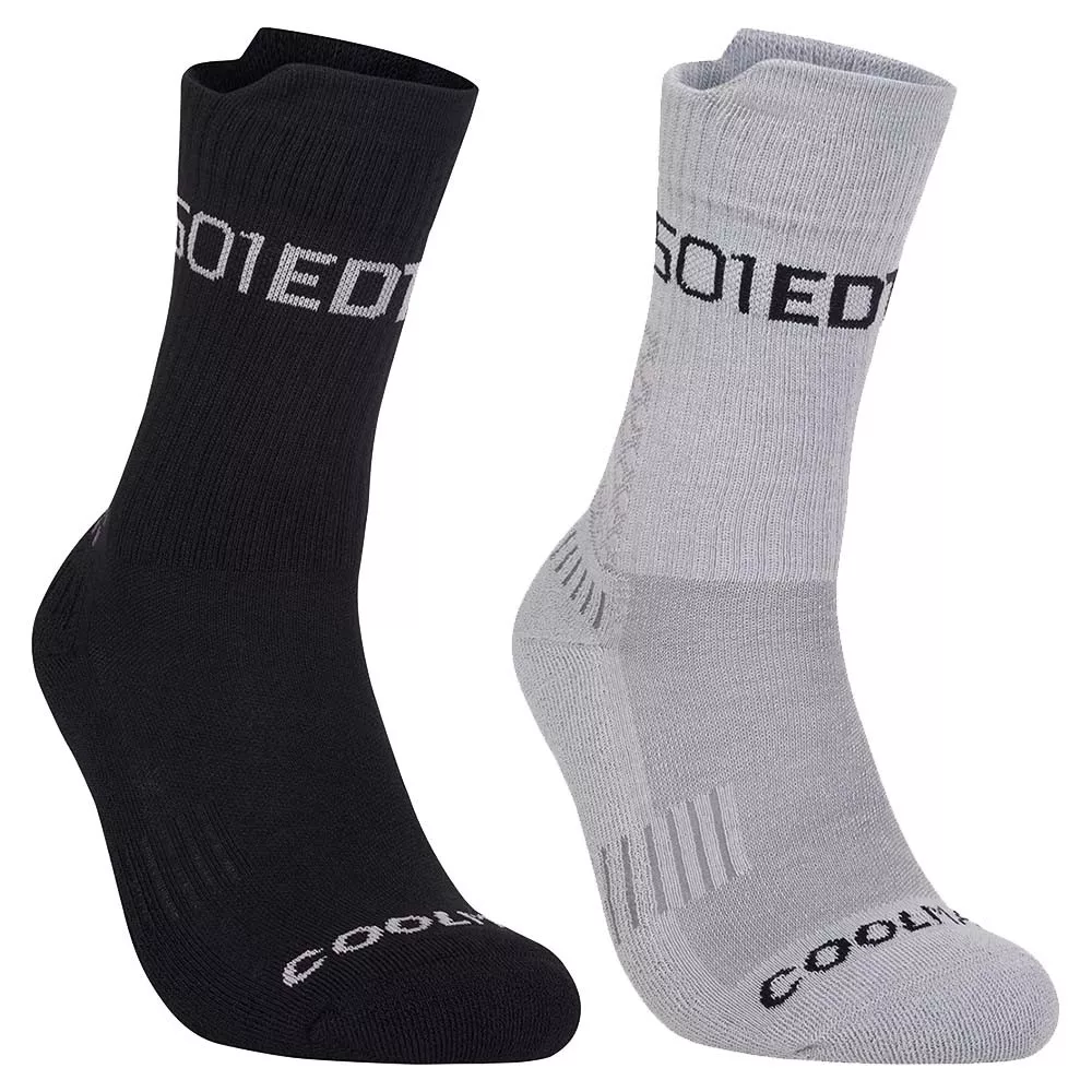 Bullpadel 2 pack Zwart / Wit socks