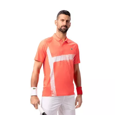 Lacoste Tennis Novak Djokovic Player Blauw / Wit Polo