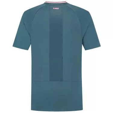K-Swiss Hypercourt Mesh Crew T-shirt Marineblauw/blauwgroen