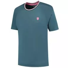 K-Swiss Hypercourt Mesh Crew T-shirt Marineblauw/blauwgroen
