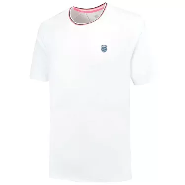 K-Swiss Hypercourt Mesh Crew T-shirt Petrolblauw