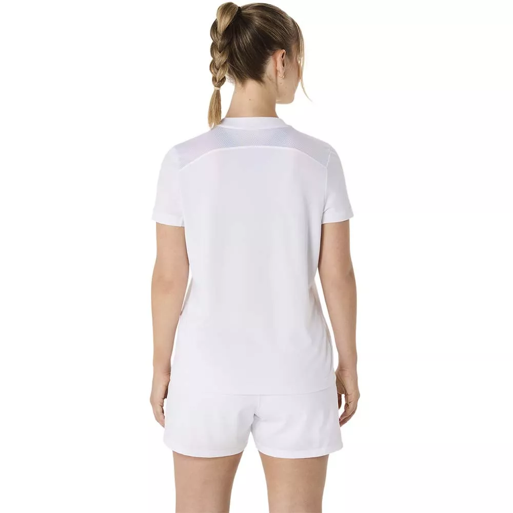 Asics Court SS Dames T-Shirt Wit/Roze