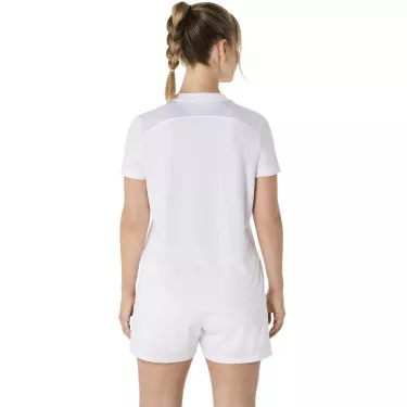 Asics Court SS Dames T-Shirt Wit/Roze