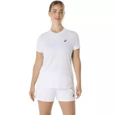 Asics Court SS Dames T-Shirt Wit/Roze