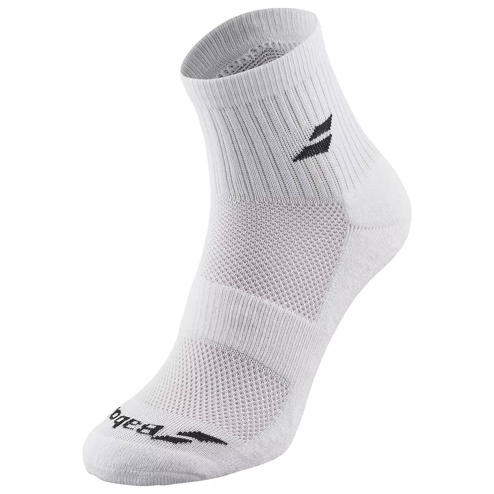 Babolat Quarter 3 Pairs Pack Witte sokken