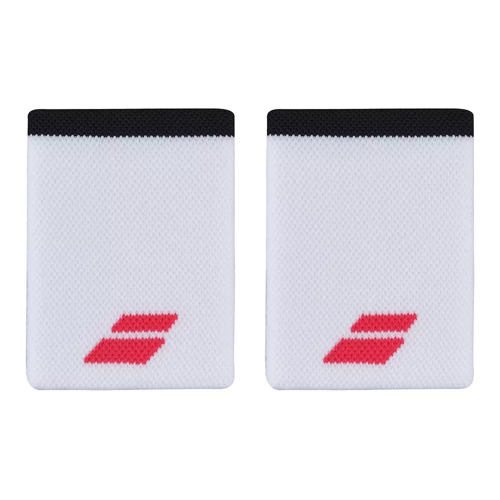 Babolat Jumbo Logo Wit / Rood polsbandjes x 2