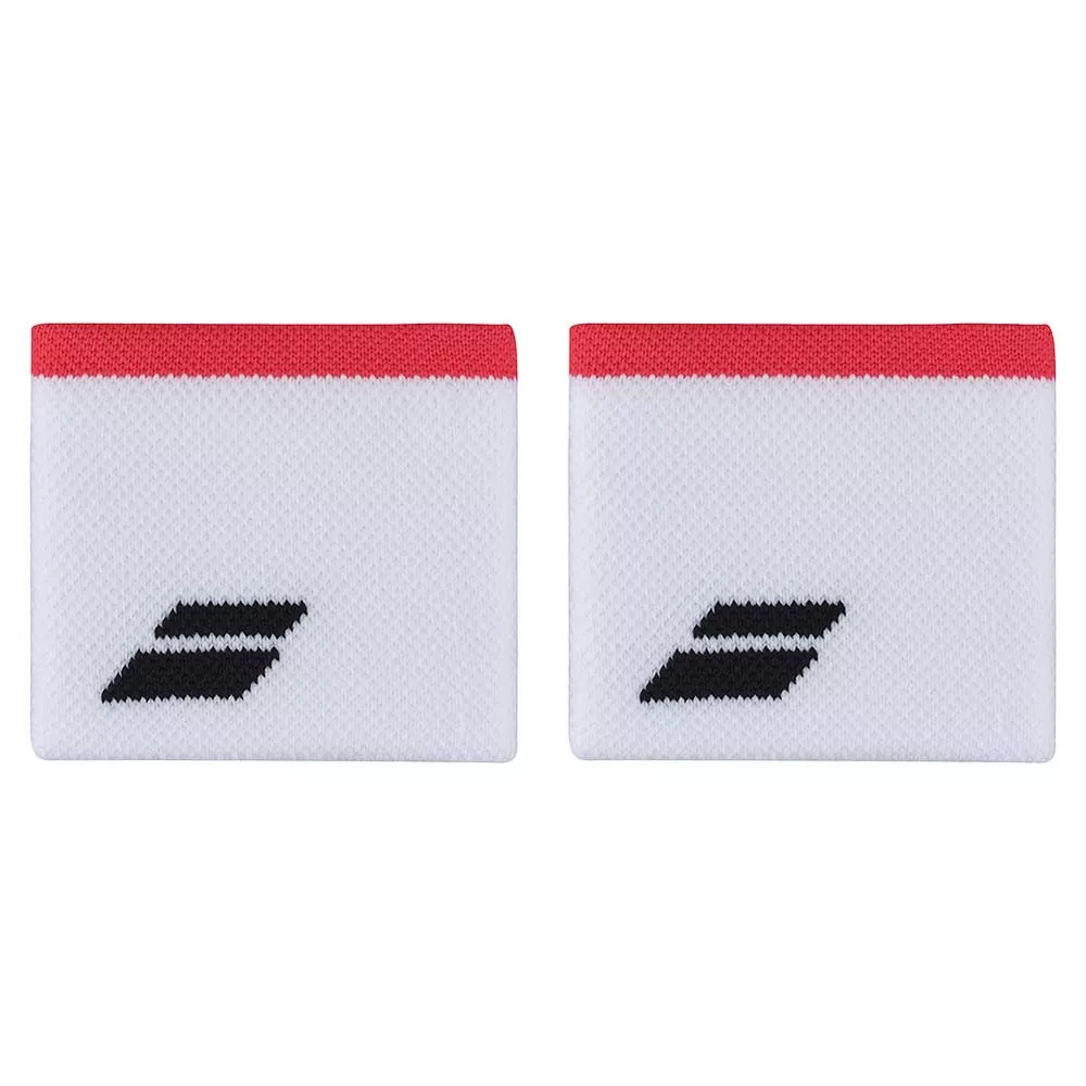 Babolat Logo Zwart / Wit polsbandjes x 2