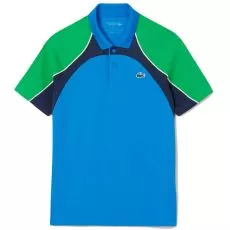 Lacoste Tennis Color-Block Ultra Dry Blauw/Groen polo