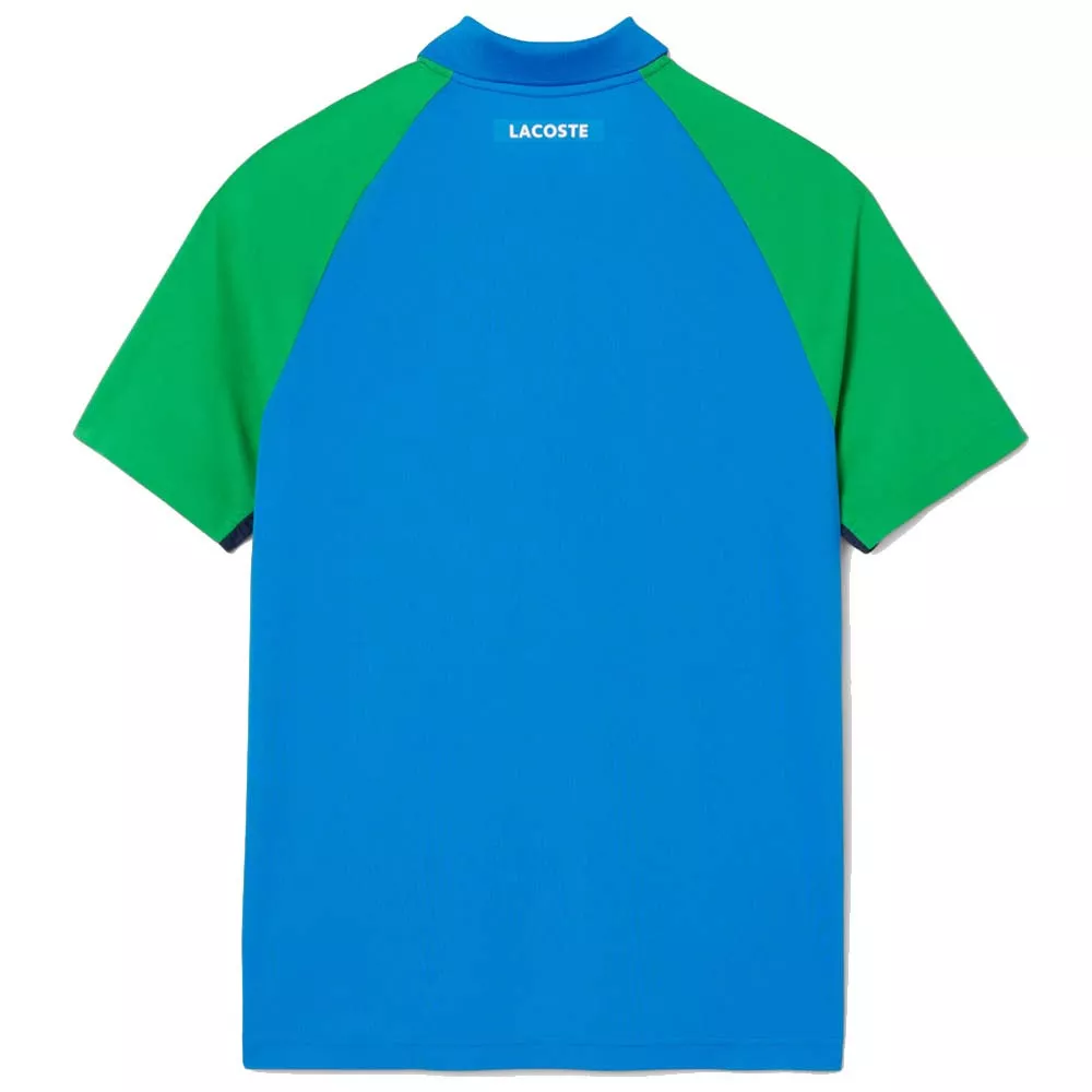 Lacoste Tennis Color-Block Ultra Dry Blauw/Groen polo