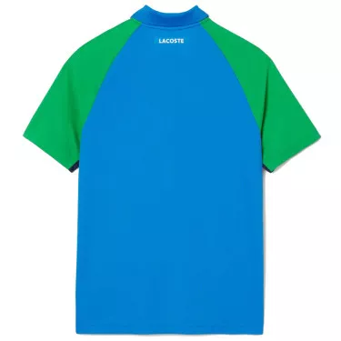Lacoste Tennis Color-Block Ultra Dry Blauw/Groen polo
