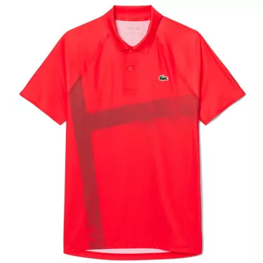 Lacoste Tennis Novak Djokovic Speler Poloshirt Rood/Bordeaux