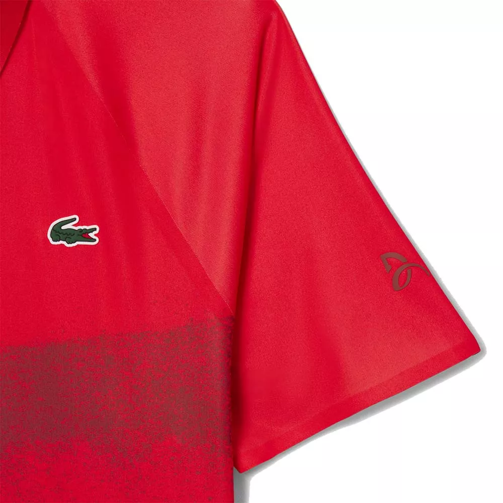 Lacoste Tennis Novak Djokovic Speler Poloshirt Rood/Bordeaux