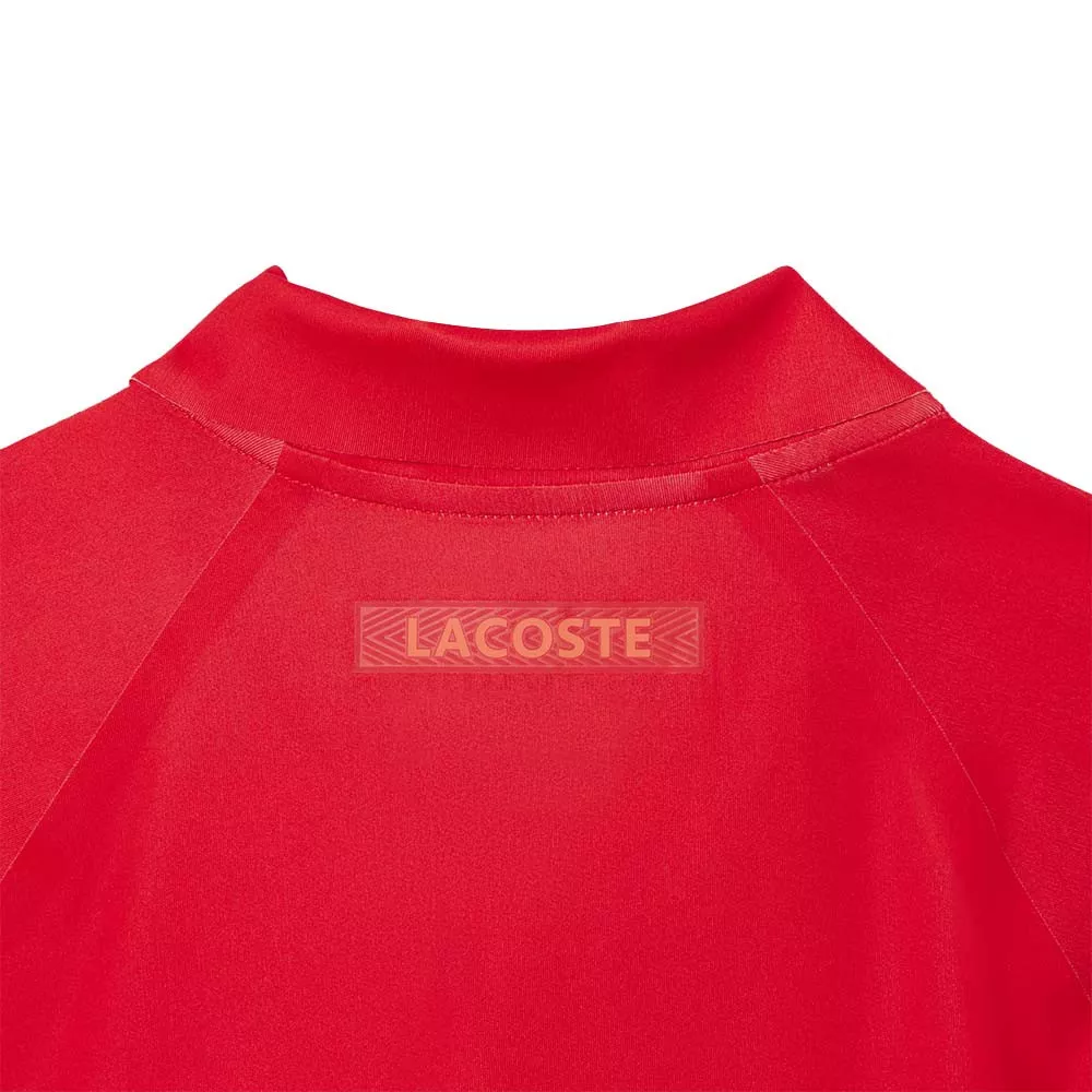 Lacoste Tennis Novak Djokovic Speler Poloshirt Rood/Bordeaux