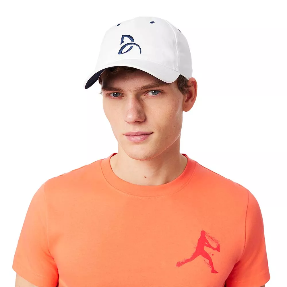 Pak T-shirt + Cap Lacoste Tennis x Novak Djokovic Wit