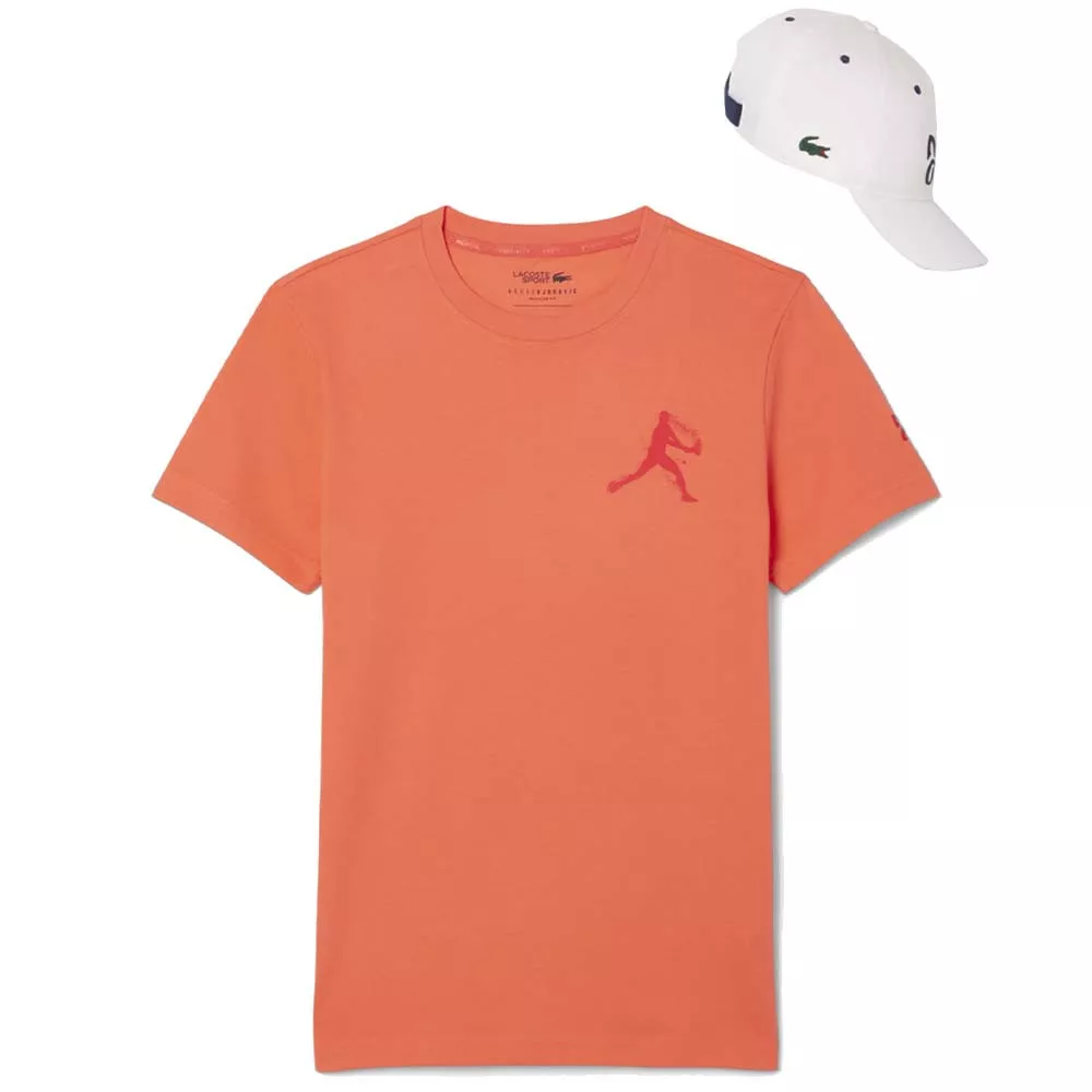 Pak T-shirt + Cap Lacoste Tennis x Novak Djokovic Wit