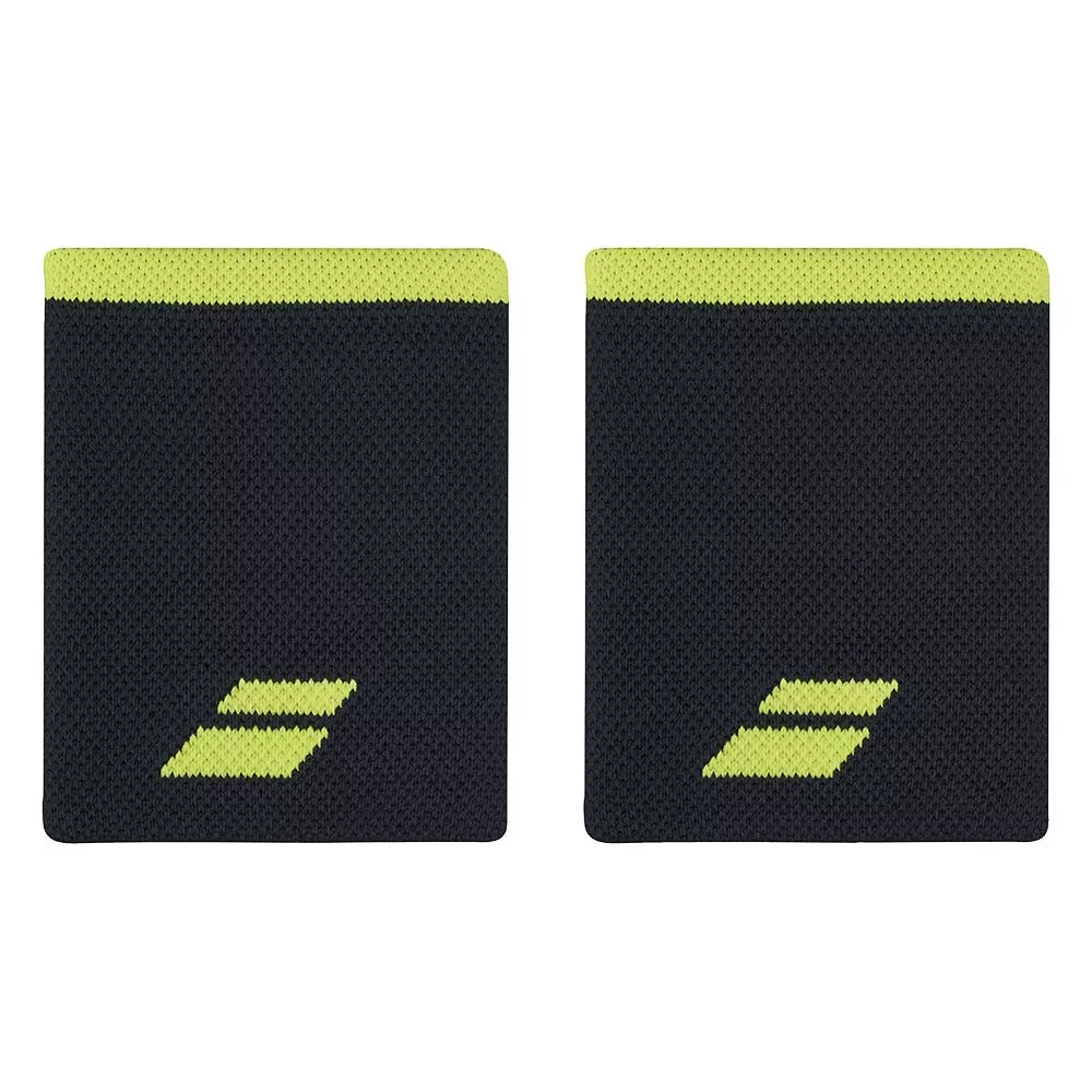 Babolat Jumbo Logo Wit / Zwart polsbandjes x 2