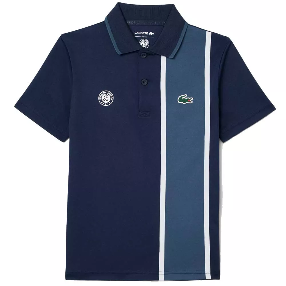 Lacoste Sport Roland Garros Junior Marineblauw polo