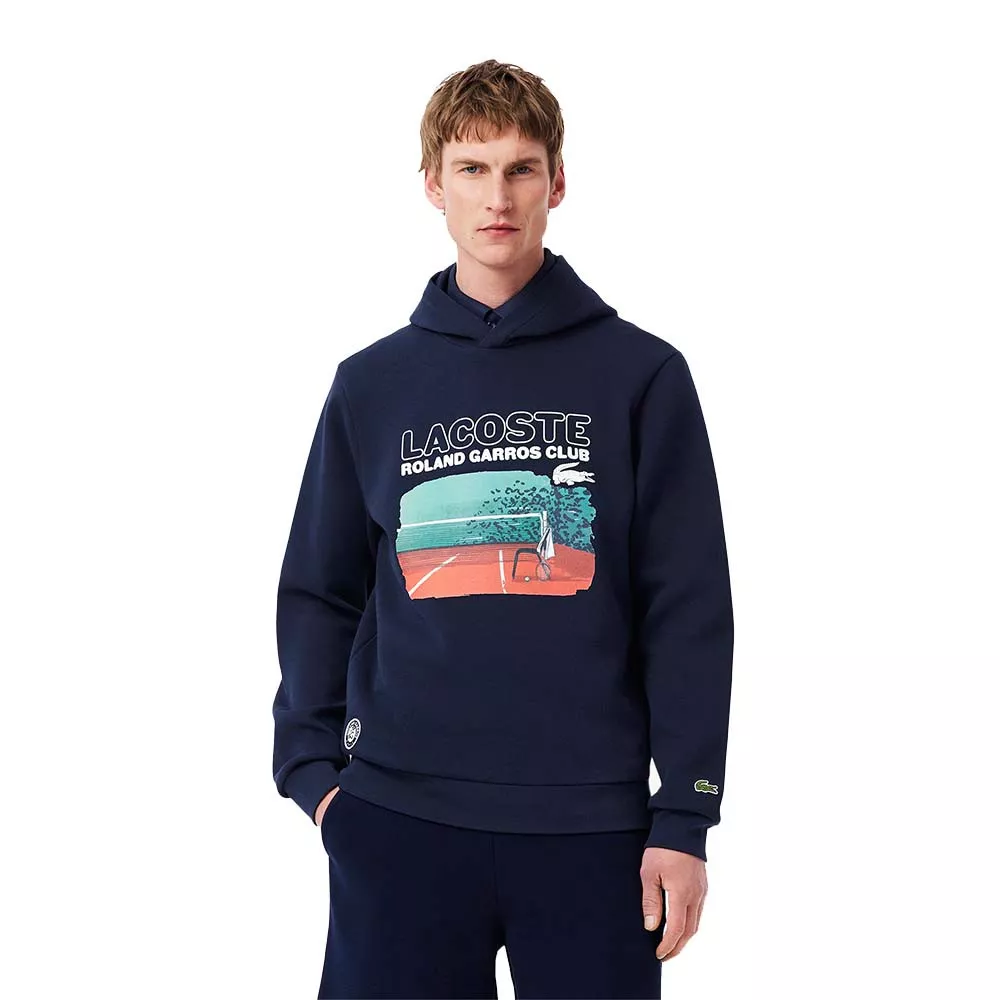 Lacoste Roland Garros Club-hoodie Marineblauw