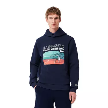 Lacoste Roland Garros Club-hoodie Marineblauw