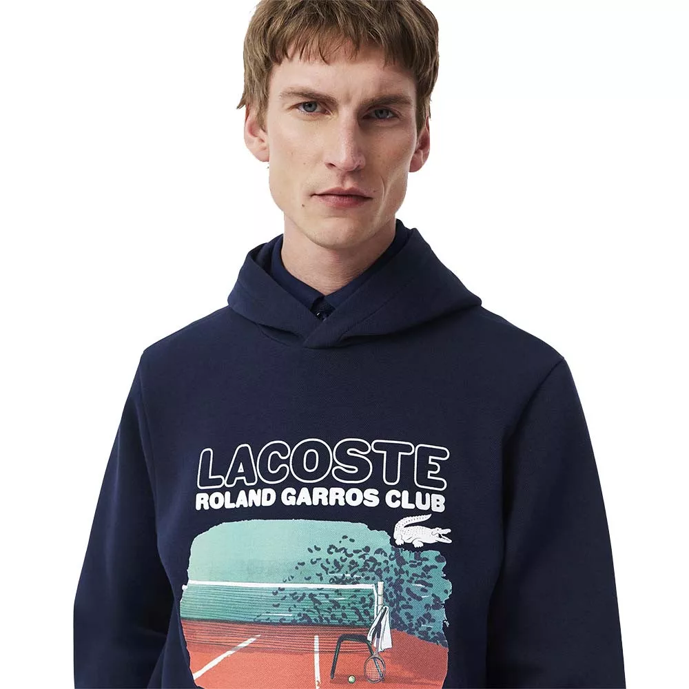 Lacoste Roland Garros Club-hoodie Marineblauw