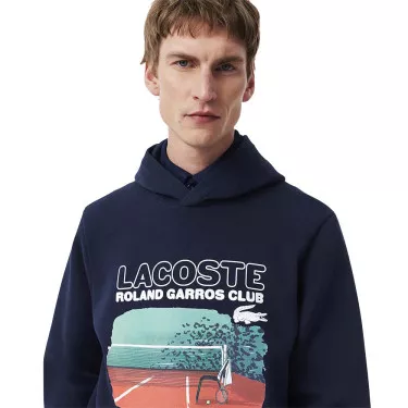 Lacoste Roland Garros Club-hoodie Marineblauw