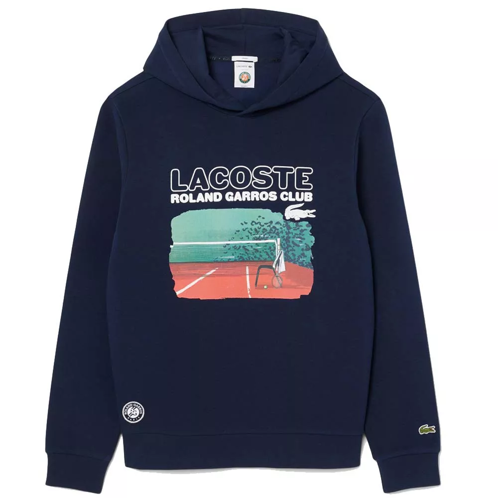 Lacoste Roland Garros Club-hoodie Marineblauw
