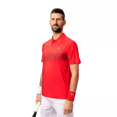 Polo Lacoste Tennis Novak Djokovic Speler Parijs Rood