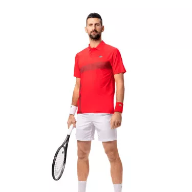 Polo Lacoste Tennis Novak Djokovic Speler Parijs Rood