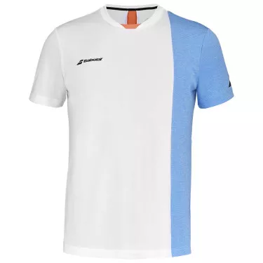Babolat Play Crew Neck Junior Blauw / Wit T-Shirt
