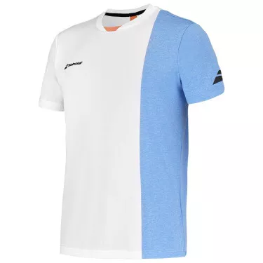 Babolat Play Crew Neck Junior Blauw / Wit T-Shirt