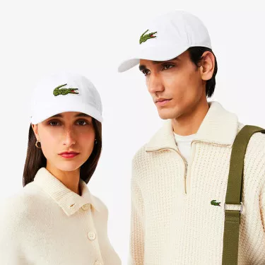 Lacoste Katoenen Twill Zwarte Pet