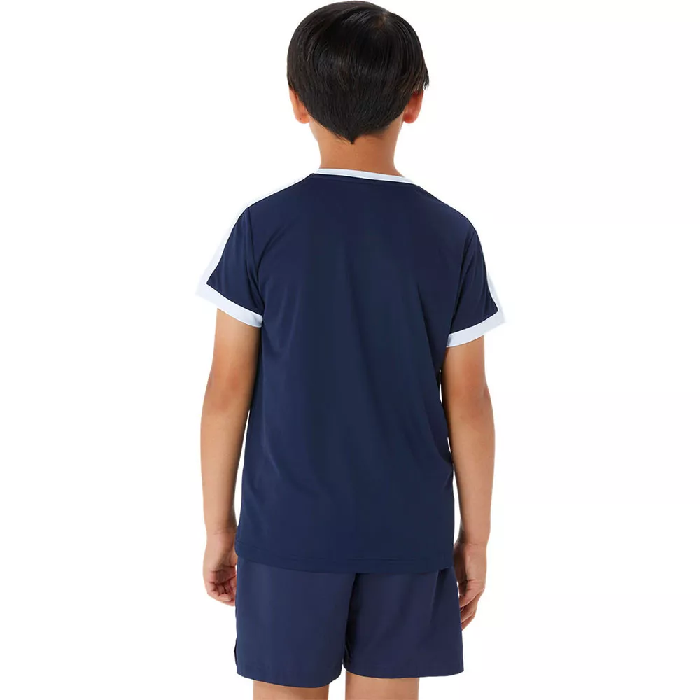 T-Shirt Asics Jongens Marineblauw