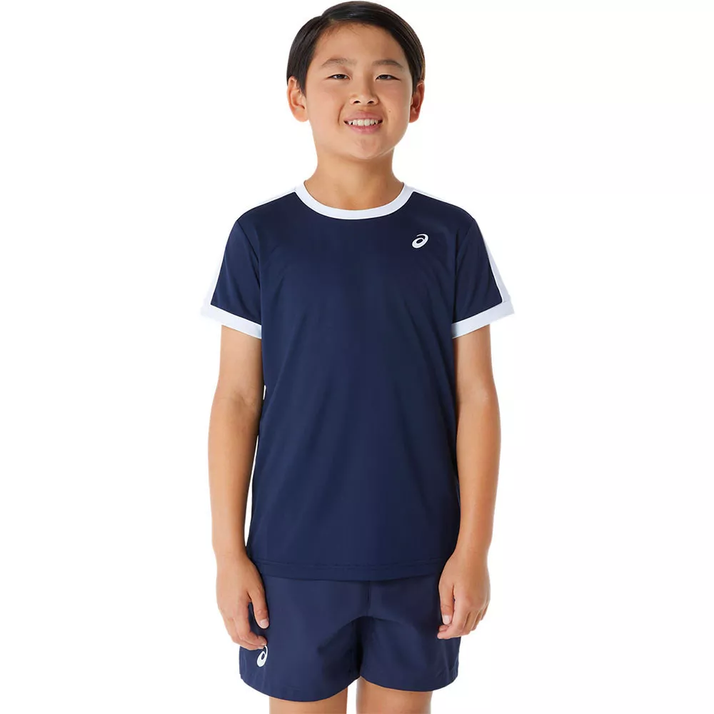T-Shirt Asics Jongens Marineblauw
