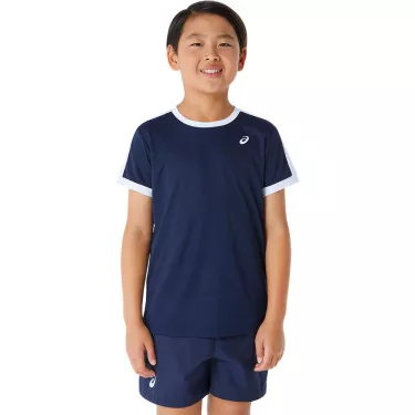 T-Shirt Asics Jongens Marineblauw