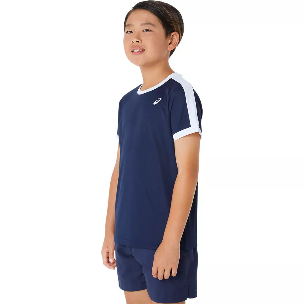 T-Shirt Asics Jongens Marineblauw
