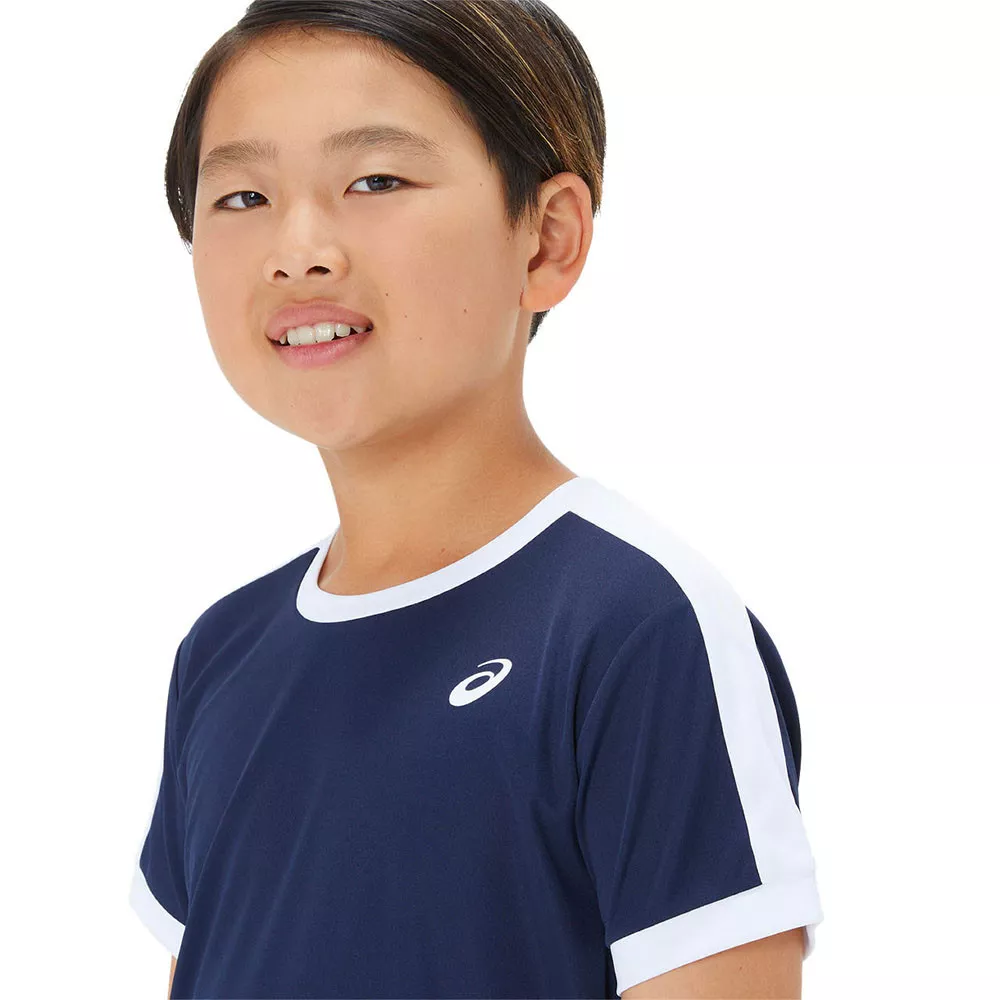 T-Shirt Asics Jongens Marineblauw