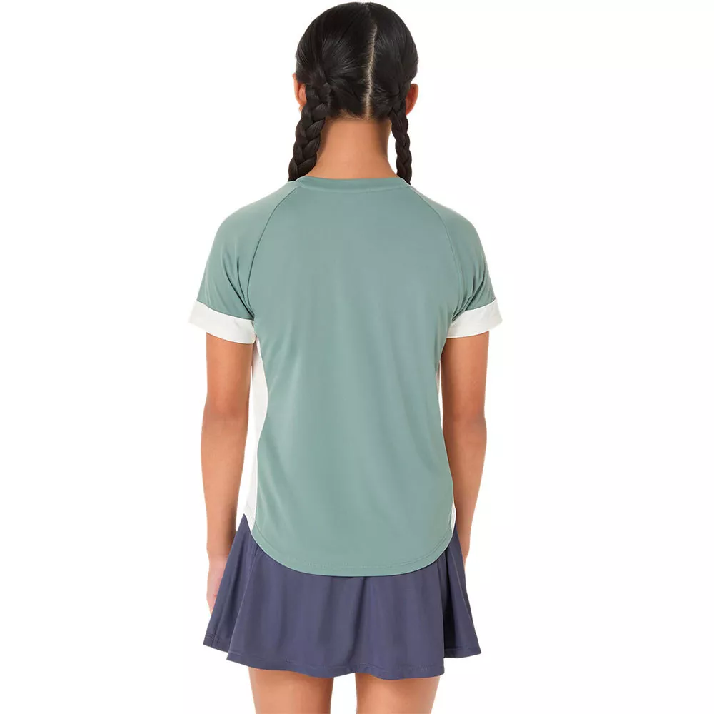 T-Shirt Asics Meisje Groen Grijs / Cr&egrave;me