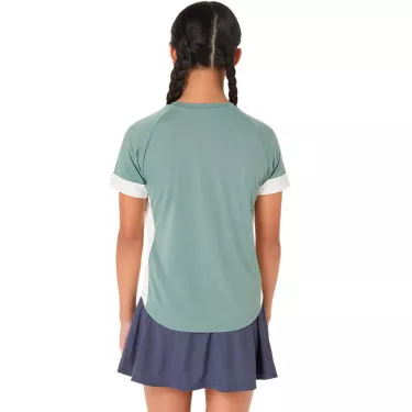 T-Shirt Asics Meisje Groen Grijs / Cr&egrave;me