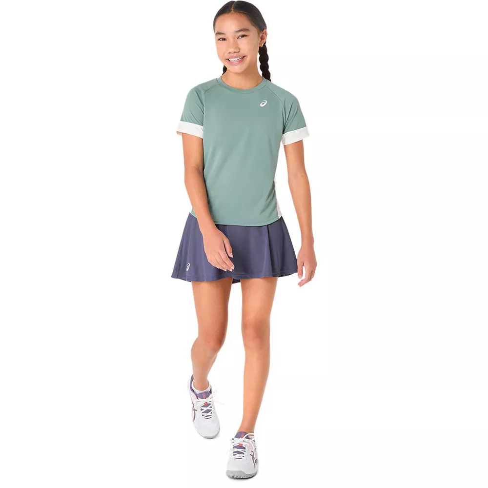 T-Shirt Asics Meisje Groen Grijs / Cr&egrave;me