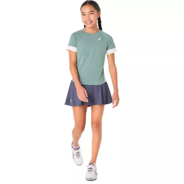T-Shirt Asics Meisje Groen Grijs / Cr&egrave;me