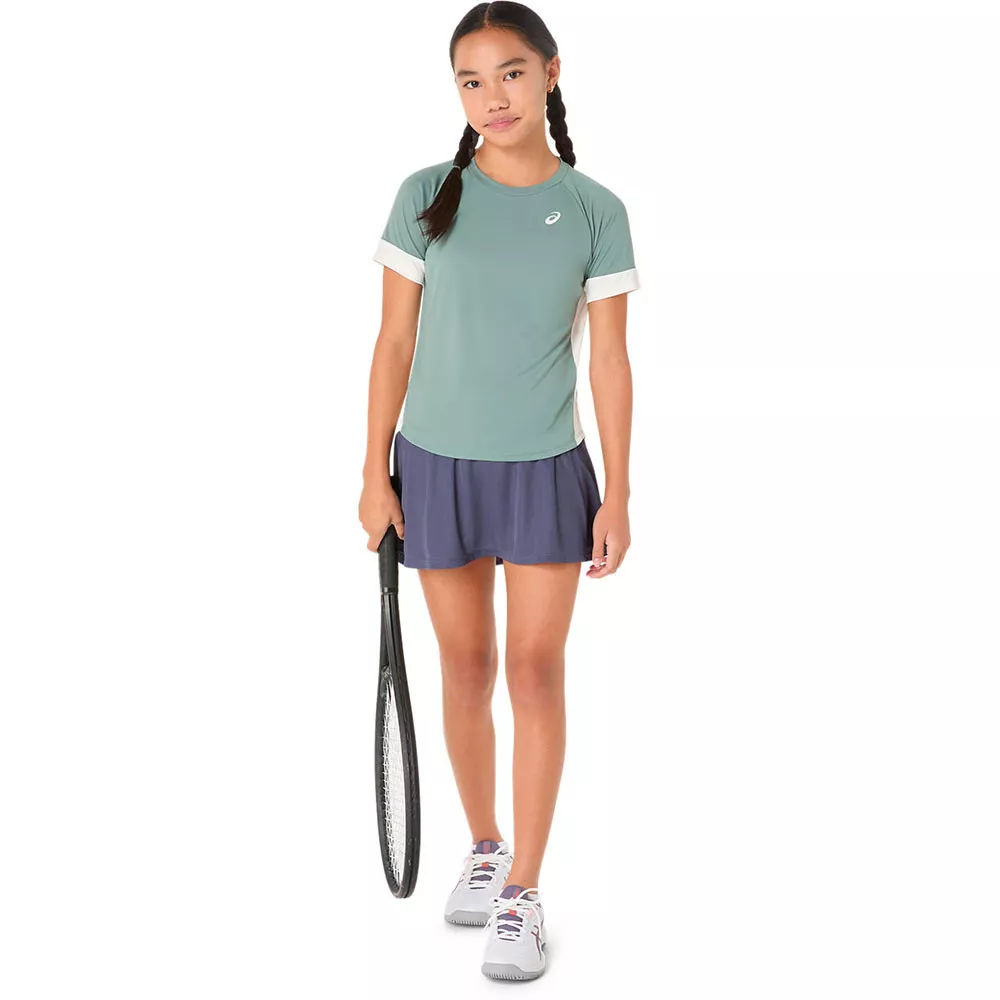 T-Shirt Asics Meisje Groen Grijs / Cr&egrave;me