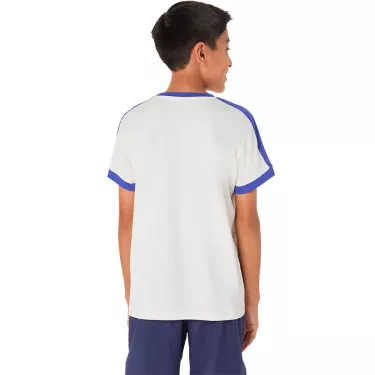 T-Shirt Asics Jongens Cr&egrave;me / Blauw